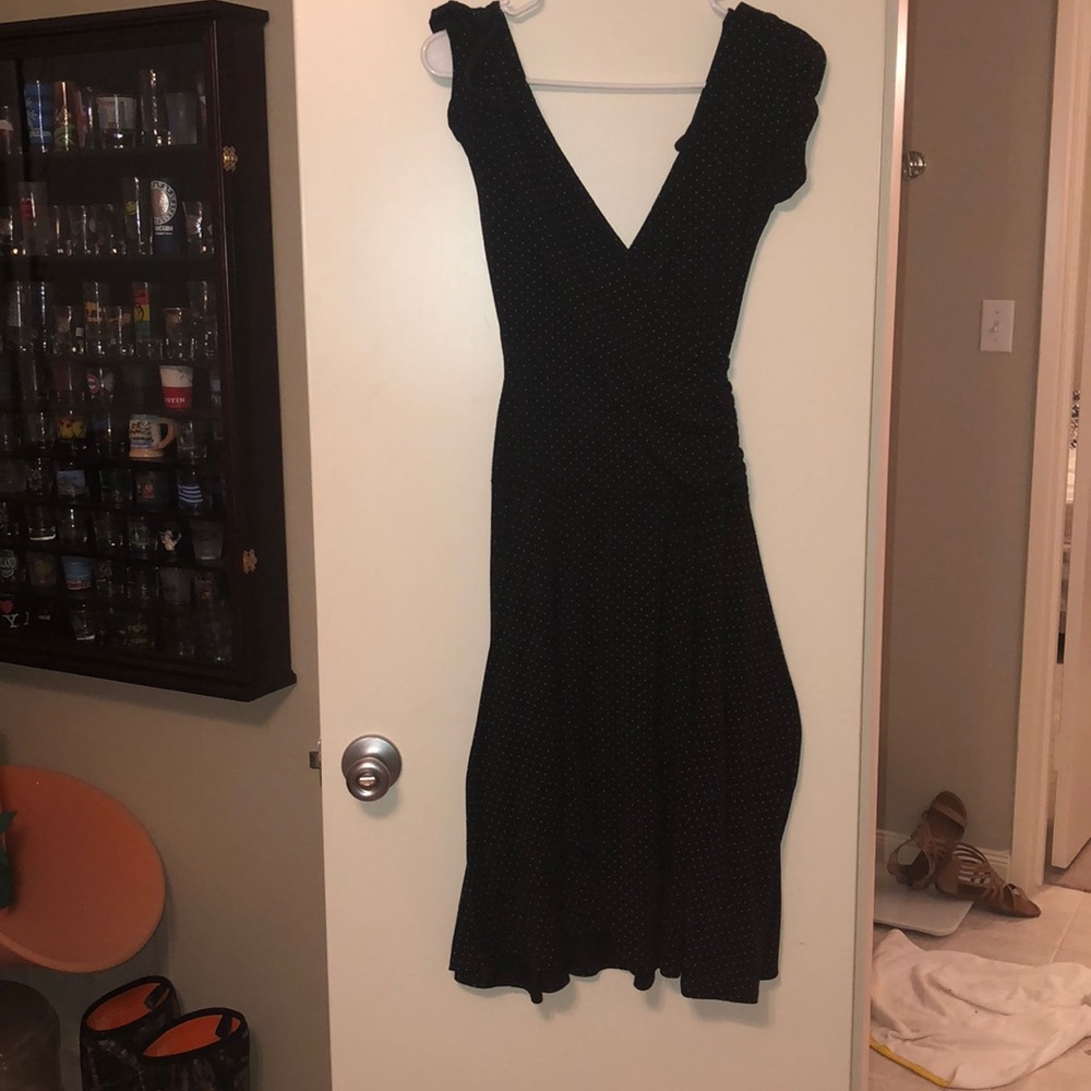 black low neck dress